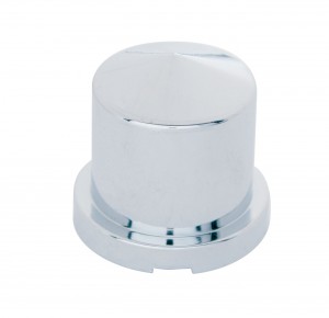 Chrome Plastic 15/16" X 1 1/2" Pointed Round Push-On Nut Cover For Hex Head Bolts