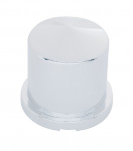 Chrome Plastic 33Mm X 1 7/8" Pointed Round Push-On Nut Cover For Hex Head Bolts