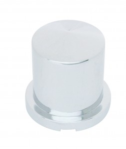 Chrome Plastic 30Mm X 1 7/8" Pointed Round Push-On Nut Cover For Hex Head Bolts