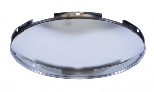 Chrome 5 Even Notch Front Dome Hub Cap - 7/16" Lip