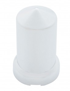 Chrome Plastic 33Mm X 3 3/16" Round Push-On Nut Cover W/ Flange