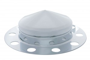 Chrome Front 3Pc. Axle Cover W/ Pointed Hub Cap - Uni-Mount