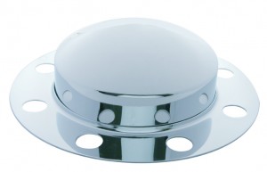 Chrome Front 2Pc. Axle Cover - 8 Holes Uni-Mount