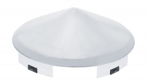 Chrome Front Pointed Hub Cap - 1" Lip