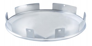Chrome 6 Uneven Notch Front Pointed Standard Duty Hub Cap - 1" Lip