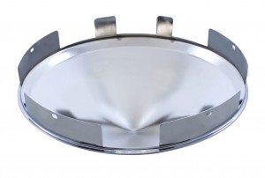 Chrome 6 Uneven Notch Front Pointed Hub Cap - 1" Lip
