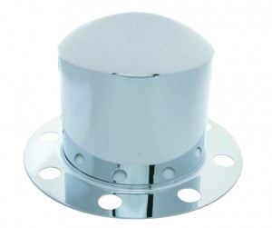 Chrome Rear 2Pc. Axle Cover - 8 Holes Uni-Mount Ring