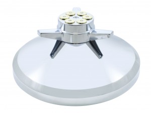 Chrome Plastic Rear Axle Cover Hub Cap W/ Gun Cylinder Spinner