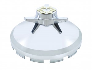 Chrome Plastic Front Axle Cover Hub Cap W/ Gun Cylinder Spinner