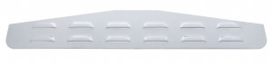 Chrome 4" X 24" Louver Bottom Plate W/ Studs - No Lip