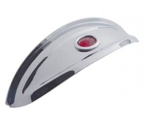 Chrome 7" Visor W/ Glass Red Dot