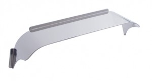 Stainless Steel 8" X 6" Rectangular Headlight Visor - Smooth
