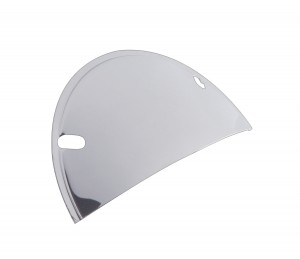 7" Half Moon Headlight Shield, Chrome Plated