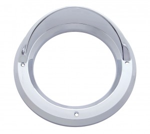 Chrome Plastic Bezel W/ Visor - 4" Round