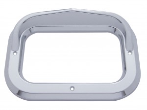 Chrome Plastic Rectangular Bezel W/ Visor