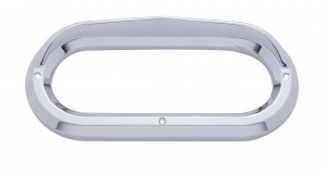 Chrome Plastic Oval Bezel W/ Visor
