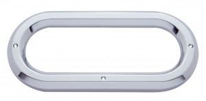Chrome Plastic Bezel W/O Visor - Oval