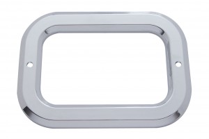 Chrome Plastic Rectangular Bezel W/O Visor