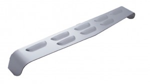 Stainless Steel 14 3/4" Rectangular Headlight Visor - Louvers