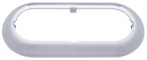 Chrome Plastic Snap-On Oval Light Bezel