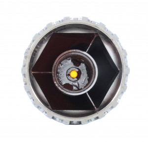 Chrome Plastic 33Mm Thread-On Nut Cover - Amber Reflector