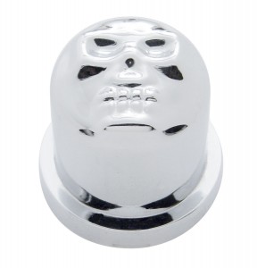 Chrome Plastic 7/16" X 3/4" Skull Nut Cover