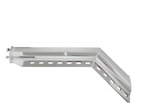 (2/Bulk) Stainless Steel 30" Heavy Duty Spring Loaded 45 Angled Mud Flap Hanger - 2 1/2" Bolt Pattern