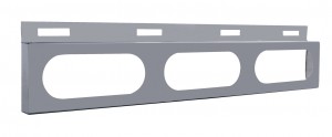 Stainless Steel Top Mud Flap Light Bracket W/ 3 Oval Light Cutout