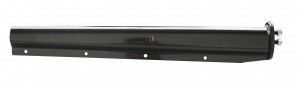 (2/Bulk) Black 30" Light Duty Spring Loaded Straight Mud Flap Hanger W/ End Cap - 1 1/8" Bolt Pattern