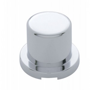 Chrome Plastic 11/16" X 15/16" Flat Top Nut Cover