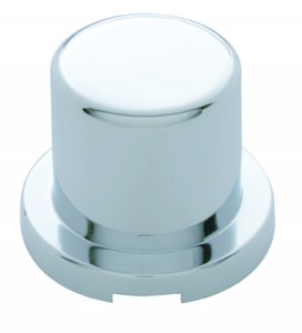 Chrome Plastic 15/16" X 1 3/16" Flat Top Nut Cover