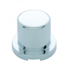 Chrome Plastic 1 1/8" X 1 1/2" Flat Top Nut Cover