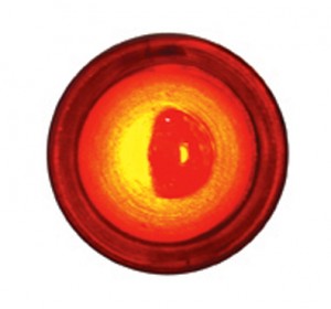 (2/Card) Chrome 1 Led Bullet Fastener - Red