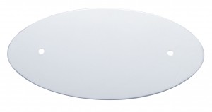 (2/Bulk) Stainless Steel Peterbilt Oval Emblem Accent - Plain