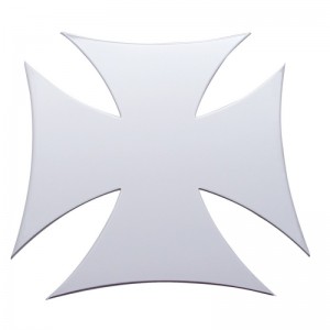 Stainless Steel12" Iron Cross Cutout - Bolt Thru