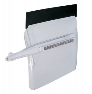 (2/Bulk) Stainless Steel 24" X 27" Deluxe Quarter Fender W/ Chrome Bezel W/ 11 Amber Led 17" Light Bar - Clear Lens