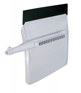 (2/Bulk) Stainless Steel 24" X 31" Deluxe Quarter Fender W/ Chrome Bezel W/ 11 Amber Led 17" Light Bar - Clear Lens