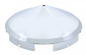 Stainless Steel 1" Lip 5 Even Notch Front Cap W/ Spinner Hole