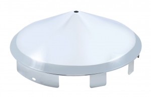 Stainless Steel 1" Lip 6 Uneven Notch Front Cap W/ Spinner Hole