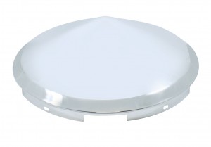 Stainless Steel 7/16" Lip 5 Even Notch Front Pointed Hub Cap