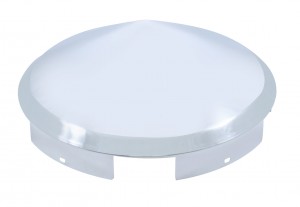Stainless Steel 1" Lip 5 Even Notch Front Pointed Hub Cap