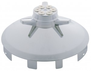 Stainless Steel 1" Lip 4 Even Notch Front Cap W/ Gun Cylinder Spinner