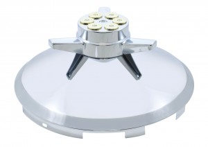 Stainless Steel 7/16" Lip 6 Uneven Notch Front Cap W/ Gun Cylinder Spinner