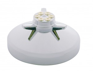 Stainless Steel 7 1/2" Rear Hub Cap W/ Gun Cylinder Spinner