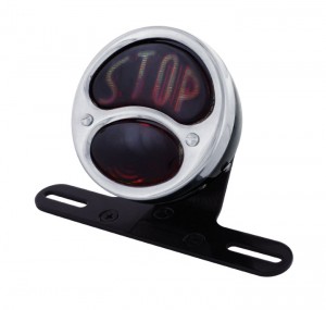 (B0X) Black "1928 Duo Lamp" Tail Light With Stop Lens