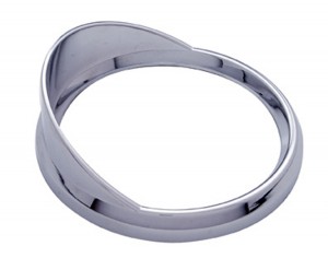 Chrome Plastic Century Speed/Tachometer Cover W/ V