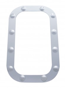 (2/Card) Stainless Steel Dimpled Vent Door Trim -