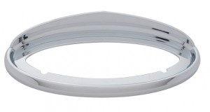 Chrome Plastic "Unibilt" Emblem Bezel W/ Visor - Peterbilt