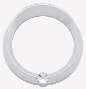 Chrome Plastic Kenworth Pyro Gauge Cover W/ Visor & Diamond - Indented