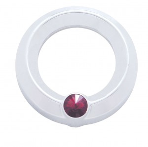 Chrome Plastic Universal Small Gauge Cover W/ Diamond - Purple